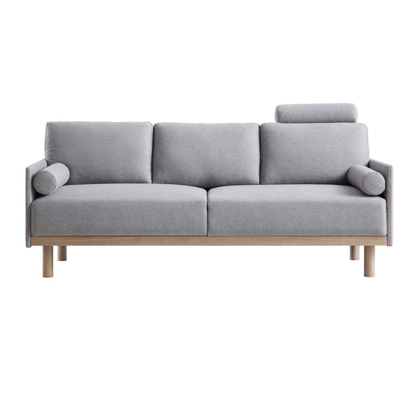 Timber Gray Marl Fabric Sofa, 3-Seater