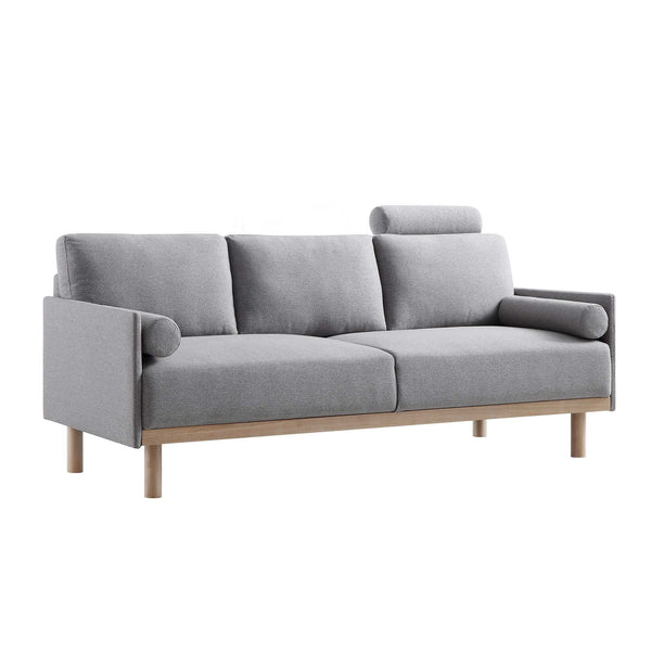 Timber Gray Marl Fabric Sofa, 3-Seater