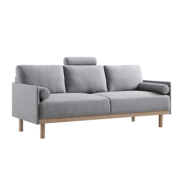 Timber Gray Marl Fabric Sofa, 3-Seater