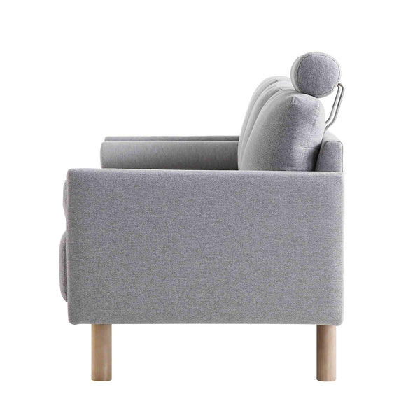 Timber Gray Marl Fabric Sofa, 3-Seater