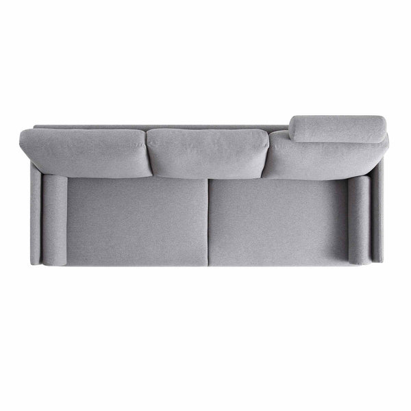 Timber Gray Marl Fabric Sofa, 3-Seater