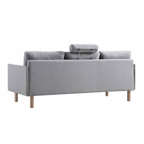 Timber Gray Marl Fabric Sofa, 3-Seater