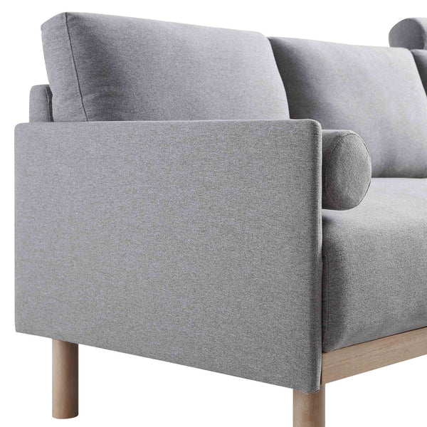 Timber Gray Marl Fabric Sofa, 3-Seater