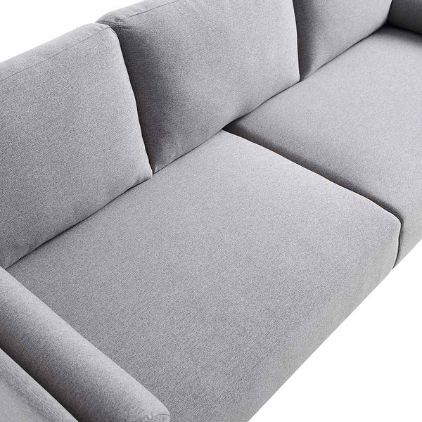 Timber Gray Marl Fabric Sofa, 3-Seater