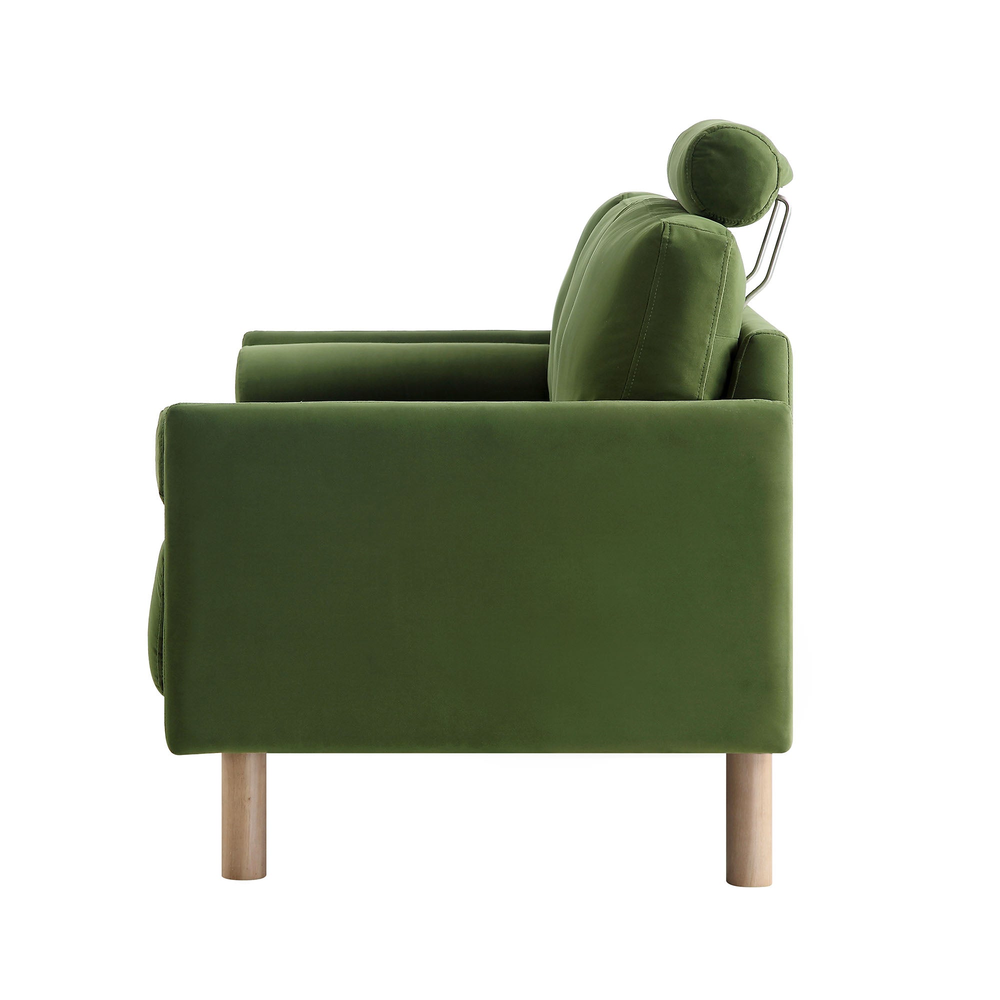 Structube Freedom Green Velvet Chair Chic Dining Chair In Gold