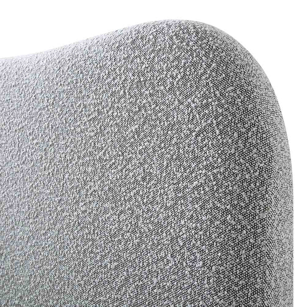Egerie Curved Headboard Mist Gray Boucle Ottoman Storage Bed