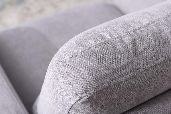 Campbell 3 Seater Sofa with Reversible Chaise in Light Gray