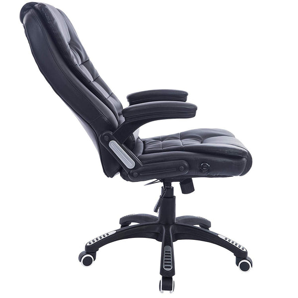 Executive Recline Padded Swivel Office Chair with Vibrating Massage Function, MM17 Black - daals