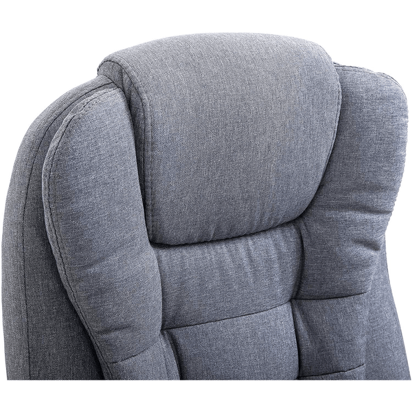 Executive Recline Padded Swivel Office Chair with Vibrating Massage Function, MM17 Grey Fabric - daals
