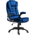 Cherry Tree Furniture Executive Recline Extra Padded Office Chair Standard, MO17 Blue Velvet - daals