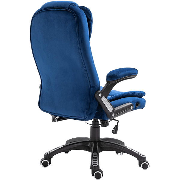 Cherry Tree Furniture Executive Recline Extra Padded Office Chair Standard, MO17 Blue Velvet - daals