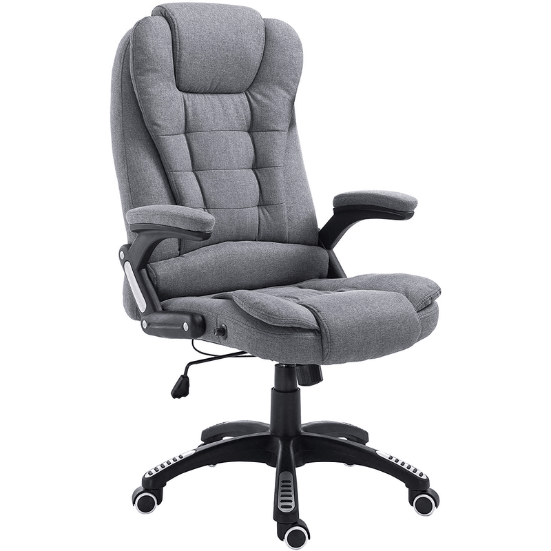 Cherry Tree Furniture Executive Recline Extra Padded Office Chair Standard, MO17 Grey Fabric - daals