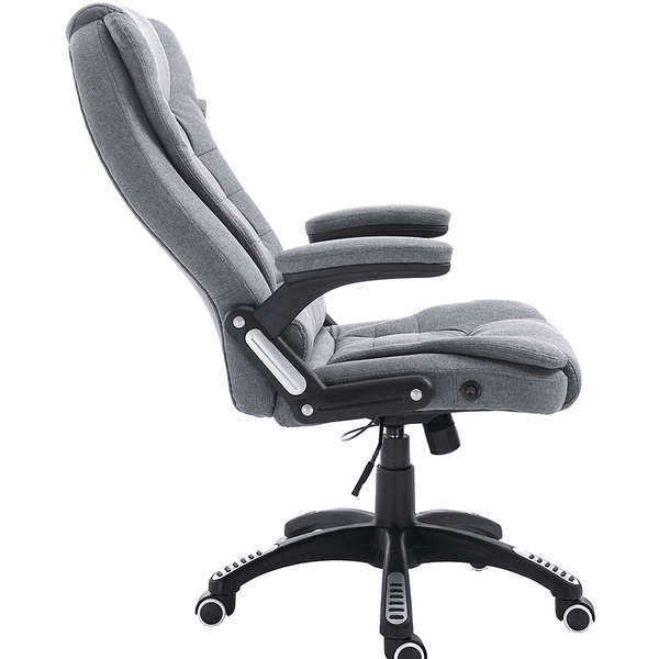 Cherry Tree Furniture Executive Recline Extra Padded Office Chair Standard, MO17 Grey Fabric - daals