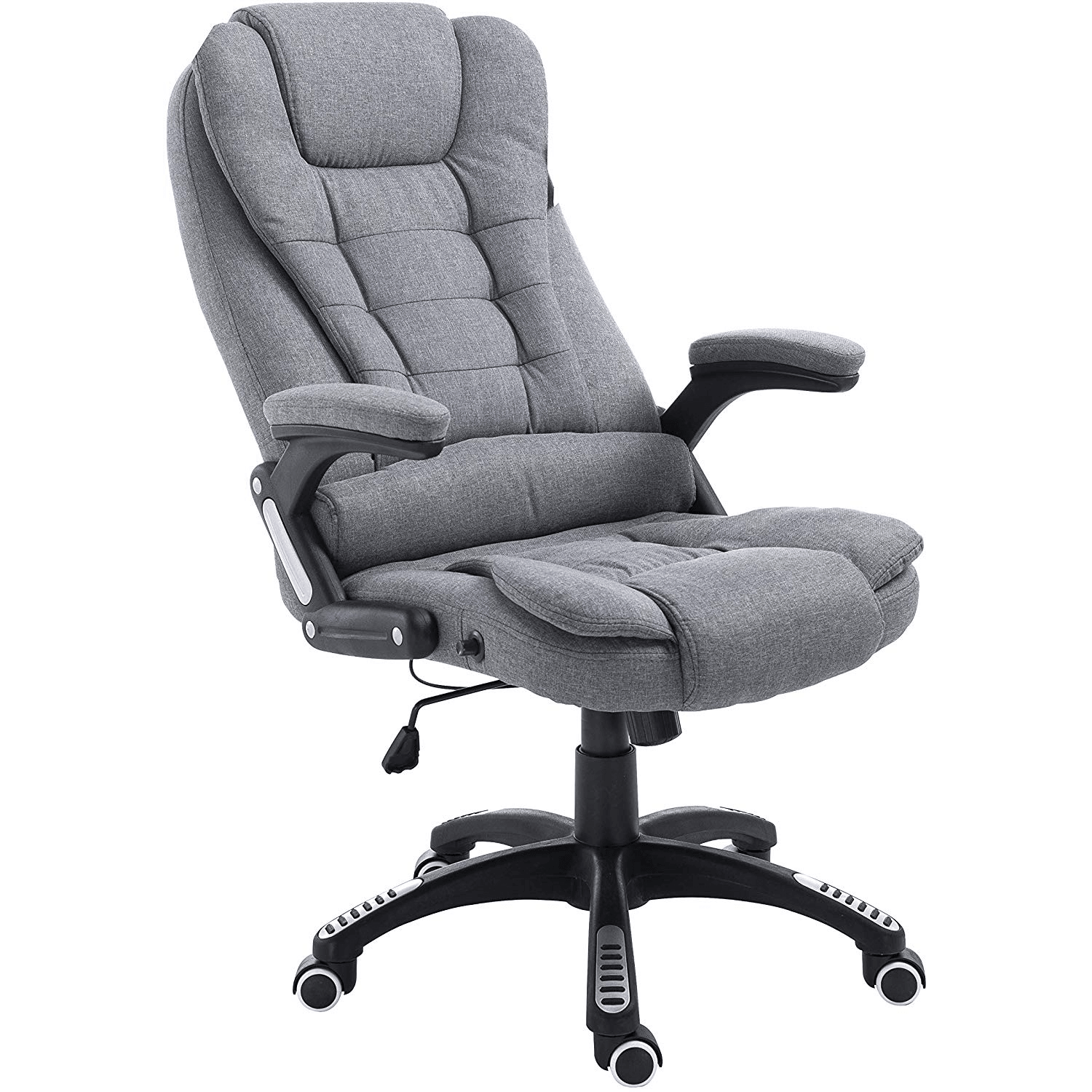 office chair with pedals Executive Recline Extra Padded Office Chair Standard, MO17 Gray Fabric