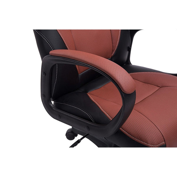 Swivel Office Desk Chair MO19 Brown PU Leather