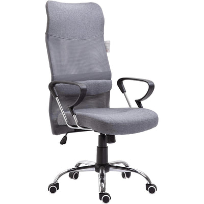 High Back Mesh Fabric Swivel Office Chair, MO57 Gray