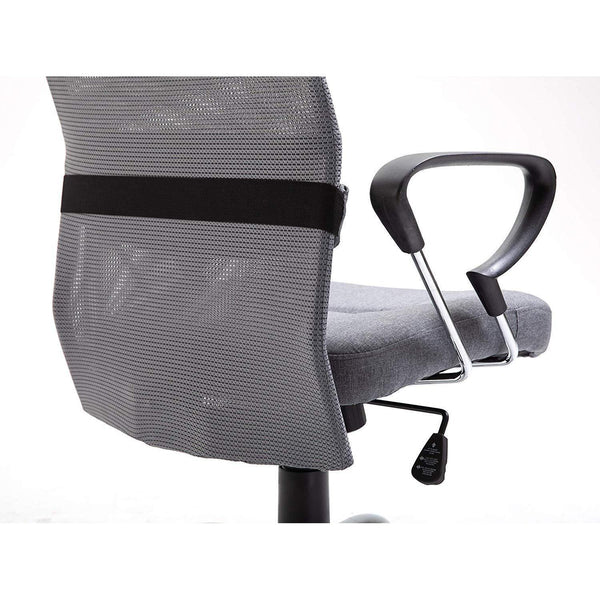 High Back Mesh Fabric Swivel Office Chair, MO57 Grey - daals