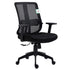 Black Mesh Medium Back Executive Office Chair Swivel Desk Chair with Synchro-Tilt, Adjustable Armrests - daals