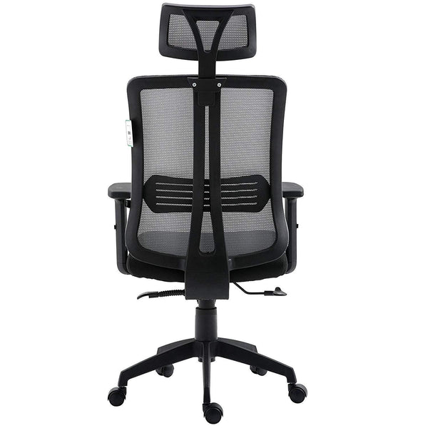 Grey Mesh High Back Executive Office Chair Swivel Desk Chair with Synchro-Tilt, Adjustable Armrest & Headrest - daals