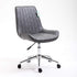 Cherry Tree Furniture Cala Vintage Grey PU Leather Desk Chair Swivel Chair with Chrome Feet - daals