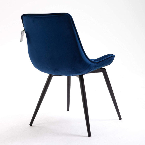 Cala Set of 2 Blue Velvet Dining Chairs - daals