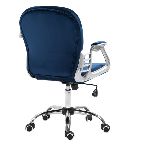 Blue Velvet Chesterfield Swivel Chair
