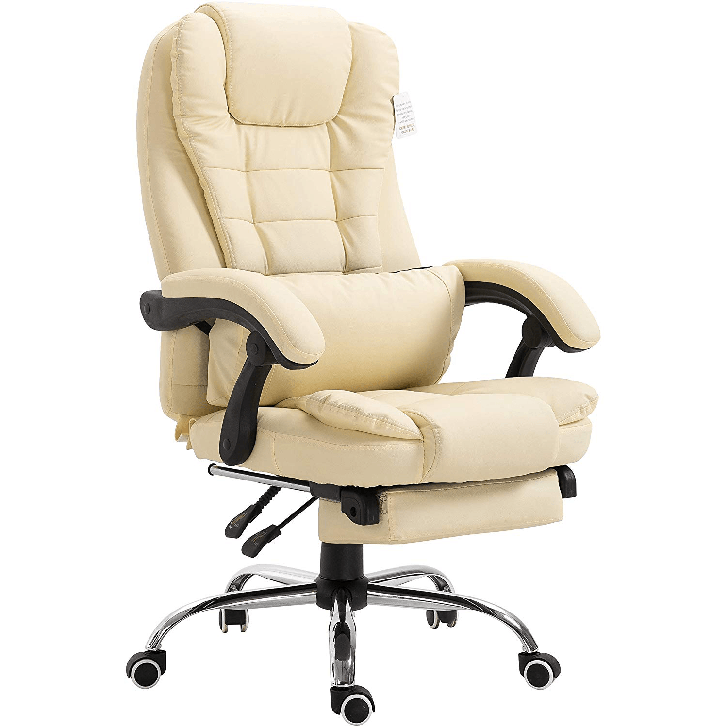 Executive Reclining Computer Desk Chair with Footrest, Headrest