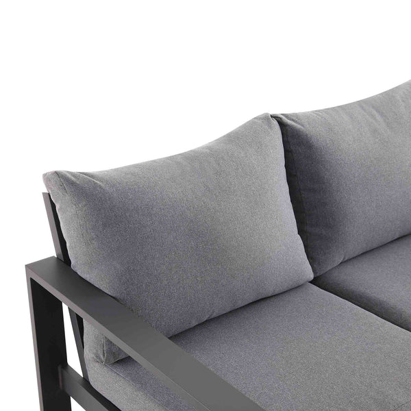 Albany Aluminium Large Corner Casual Dining Set with Rising Table, Gray