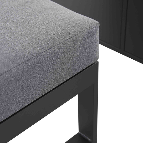 Albany Aluminium Large Corner Casual Dining Set with Rising Table, Gray