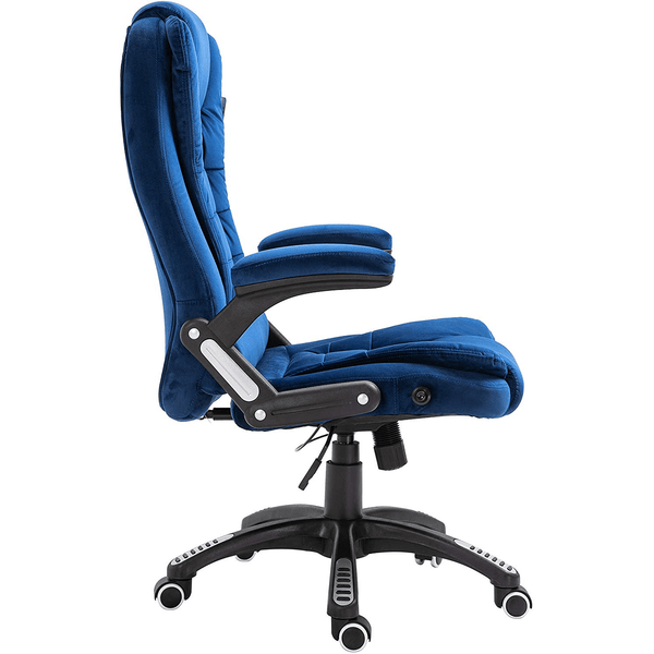 Cherry Tree Furniture Executive Recline Extra Padded Office Chair Standard, MO17 Blue Velvet - daals