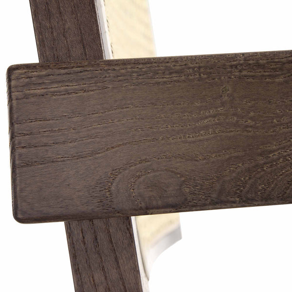 Jeanne Dark Walnut Cane Rattan Solid Beech Wood Dining Chair