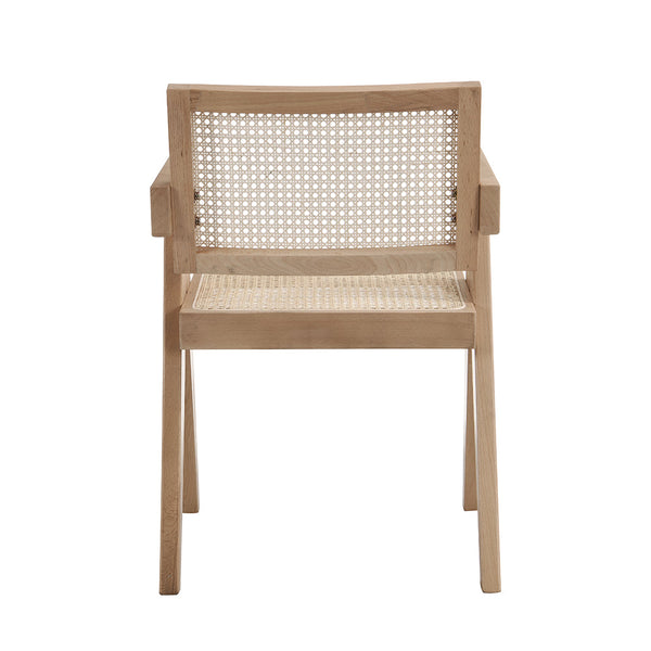 Jeanne Natural Colour Cane Rattan Solid Beech Wood Dining Chair
