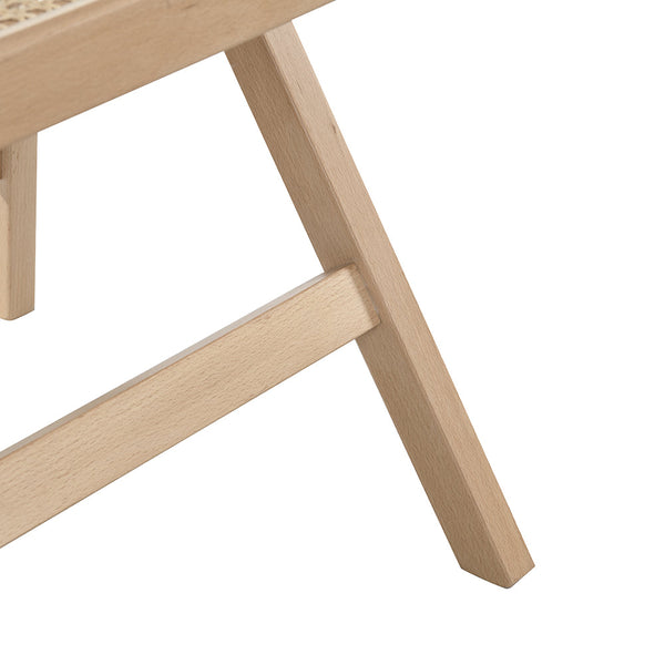 Frances Set of 2 Folding Cane Rattan Chairs in Natural