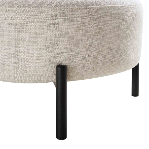 Amboise Armchair with Ball Cushion, Beige Linen Blend