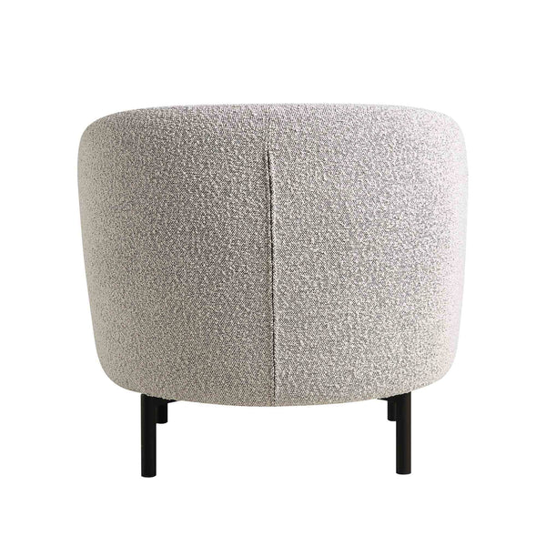 Amboise Armchair with Ball Cushion, Mist Gray Boucle