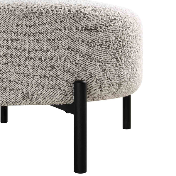 Amboise Armchair with Ball Cushion, Mist Gray Boucle